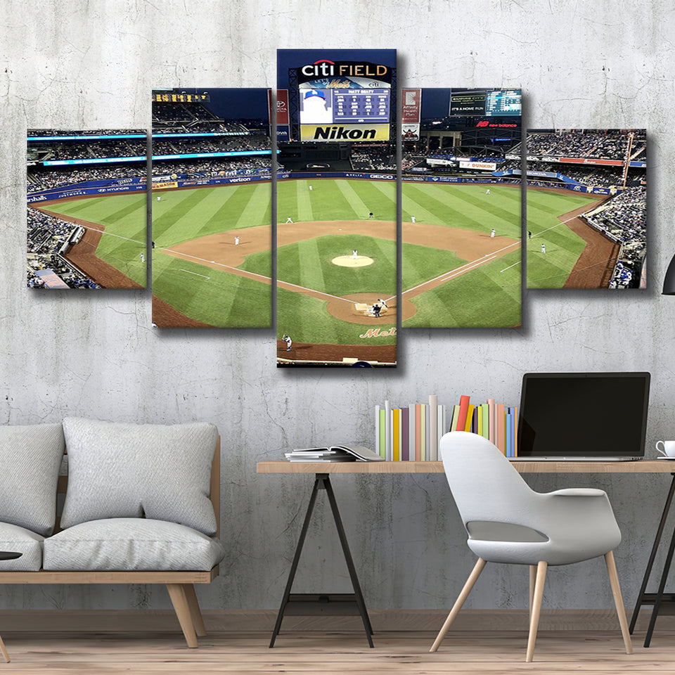 New York Mets Wall Art Citi Field Stadium Canvas Prints,Multi Panels,Sport Stadium Art Prints, Fan Gift