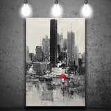 New York Painting Cityscape Painting Urban Abstract Canvas Prints Wall Art - Painting Canvas, Wall Decor, Home Decor