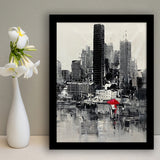New York Painting Cityscape Painting Urban Abstract Framed Art Print Wall Decor - Painting Art, Framed Picture, Home Decor
