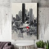 New York Painting Cityscape Painting Urban Abstract Canvas Prints Wall Art - Painting Canvas, Wall Decor, Home Decor
