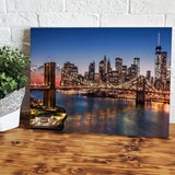 New York Street Night Lights Canvas Wall Art - Canvas Prints, Prints for Sale, Canvas Painting, Canvas On Sale