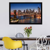 New York Street Night Lights Framed Canvas Wall Art - Framed Prints, Prints for Sale, Canvas Painting