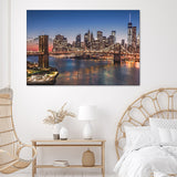 New York Street Night Lights Canvas Wall Art - Canvas Prints, Prints for Sale, Canvas Painting, Canvas On Sale