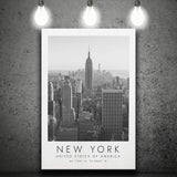 New York Usa 2 Black And White Art Canvas Prints Wall Art Home Decor