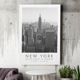 New York Usa 2 Black And White Art Canvas Prints Wall Art Home Decor