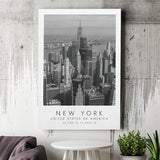 New York Usa Black And White Art Canvas Prints Wall Art Home Decor