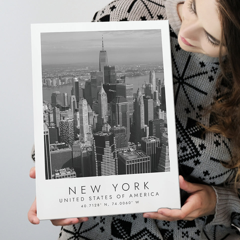 New York Usa Black And White Art Canvas Prints Wall Art Home Decor