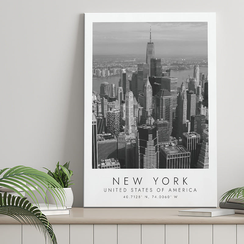 New York Usa Black And White Art Canvas Prints Wall Art Home Decor