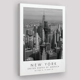 New York Usa Black And White Art Canvas Prints Wall Art Home Decor