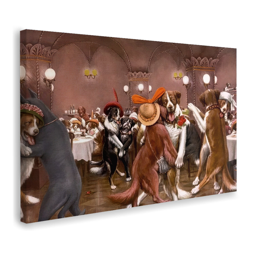 New Years Eve Dog Canvas Wall Art - Canvas Prints, Prints for Sale, Canvas Painting, Home Decor