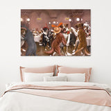 New Years Eve Dog Canvas Wall Art - Canvas Prints, Prints for Sale, Canvas Painting, Home Decor