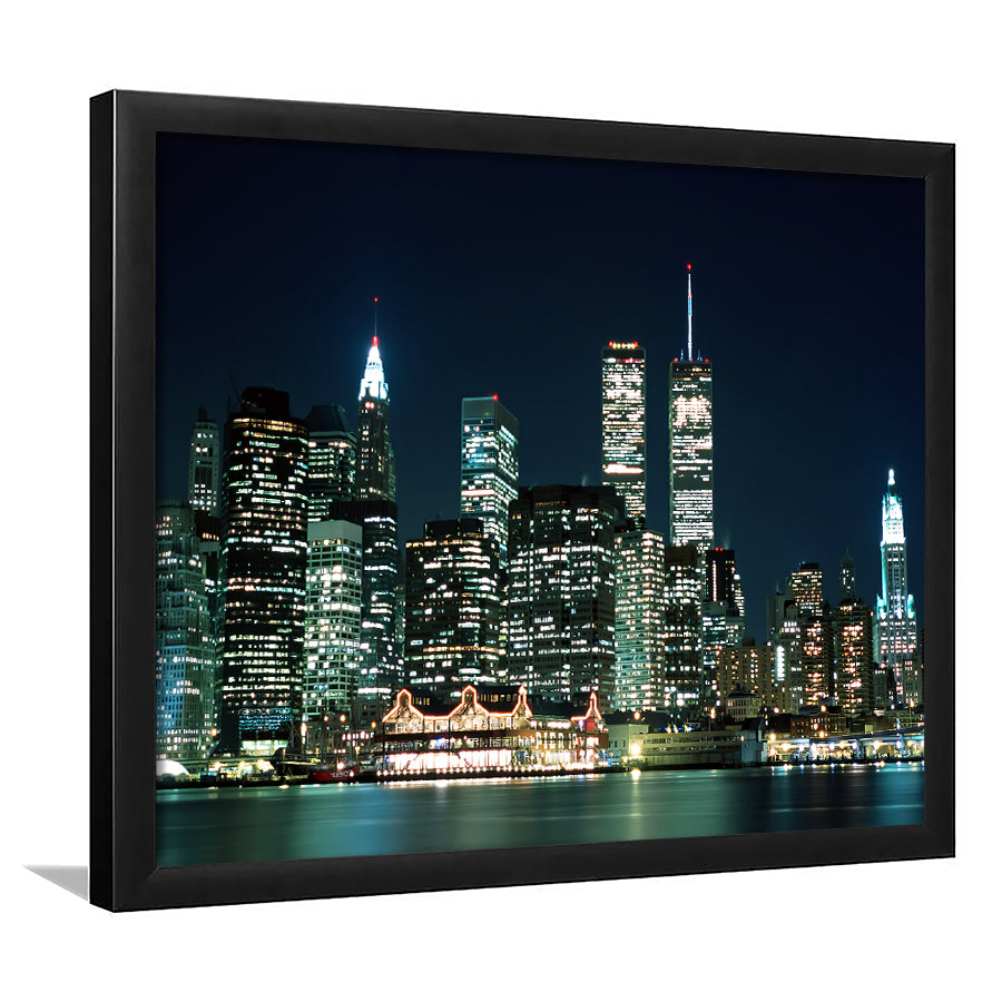 New York Night Lights Beatutyfull Wall Art Print - Framed Prints, Painting Prints, Prints for Sale, Framed Art