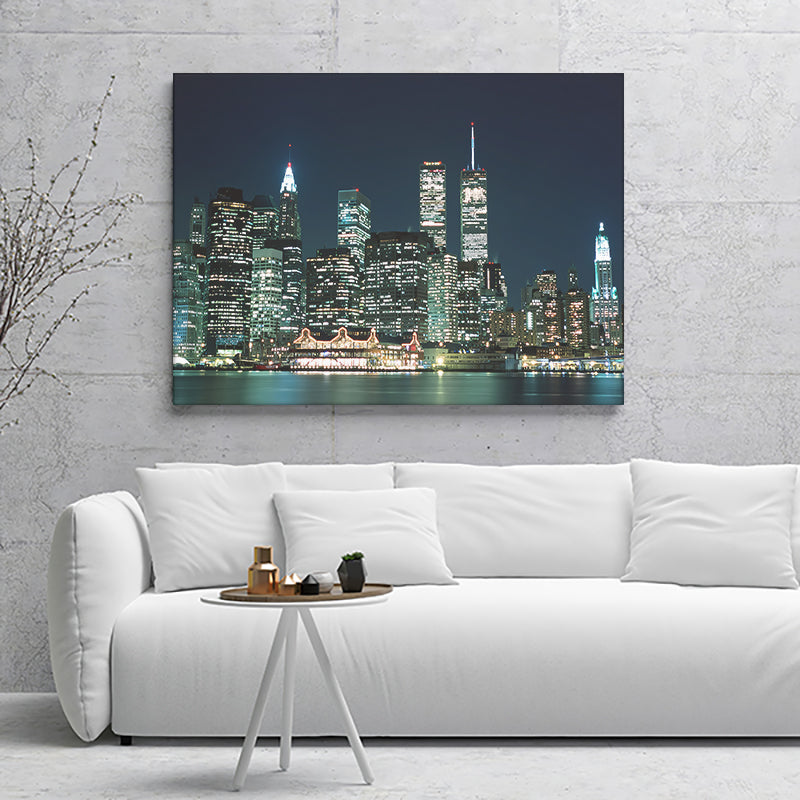 New York Night Lights Beatutyfull Canvas Wall Art - Canvas Prints, Prints for Sale, Canvas Painting, Canvas on Sale