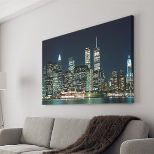 New York Night Lights Beatutyfull Canvas Wall Art - Canvas Prints, Prints for Sale, Canvas Painting, Canvas on Sale
