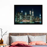 New York Night Lights Beatutyfull Wall Art Print - Framed Prints, Painting Prints, Prints for Sale, Framed Art