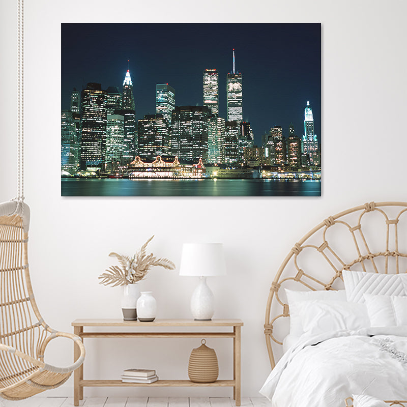 New York Night Lights Beatutyfull Canvas Wall Art - Canvas Prints, Prints for Sale, Canvas Painting, Canvas on Sale