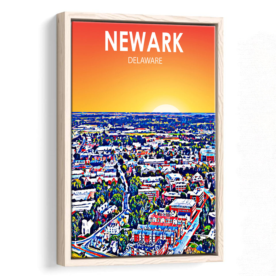 Newark Art, Large Canvas, Framed Canvas Print Wall Art Home Decor, Floating Frame