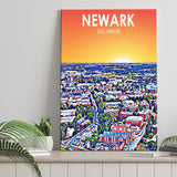 Newark Art ,City Art Print, Large Canvas, Canvas Print Wall Art Home Decor