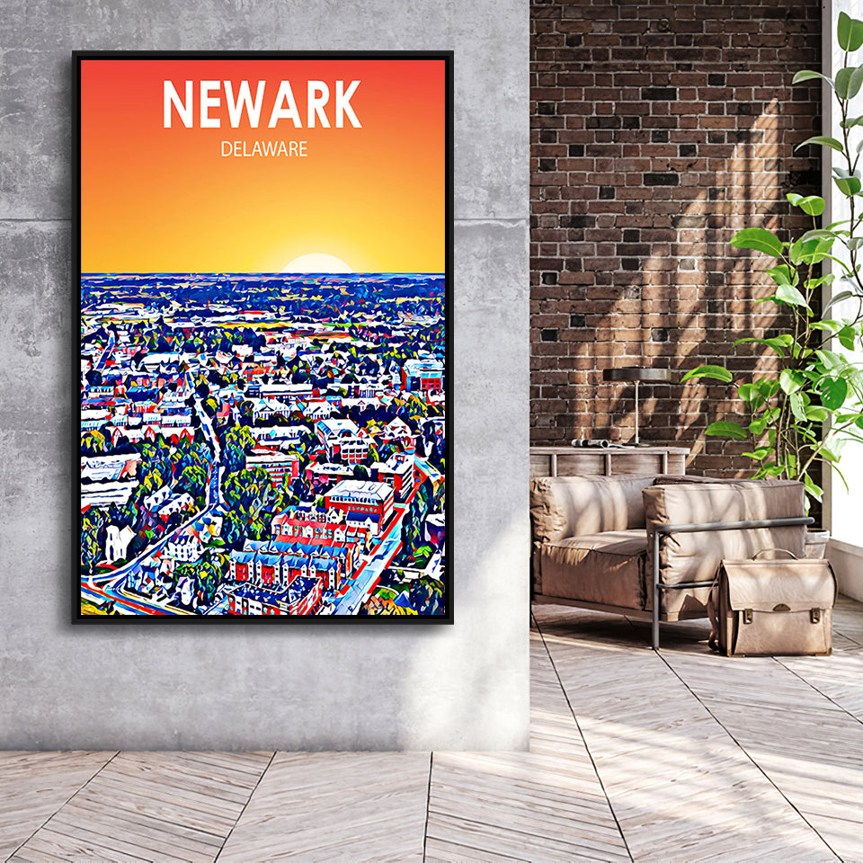 Newark Art, Large Canvas, Framed Canvas Print Wall Art Home Decor, Floating Frame