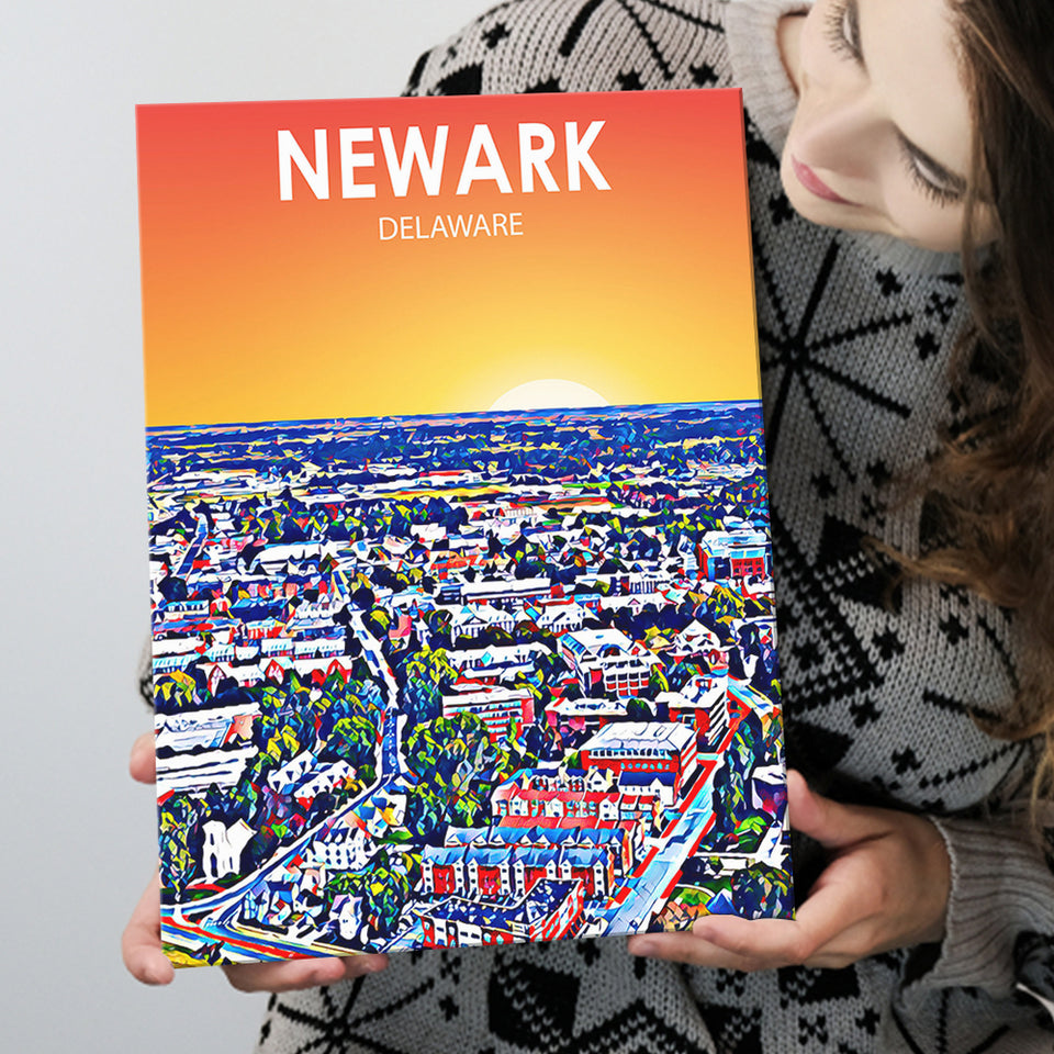 Newark Art ,City Art Print, Large Canvas, Canvas Print Wall Art Home Decor