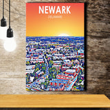 Newark Art ,City Art Print, Large Canvas, Canvas Print Wall Art Home Decor