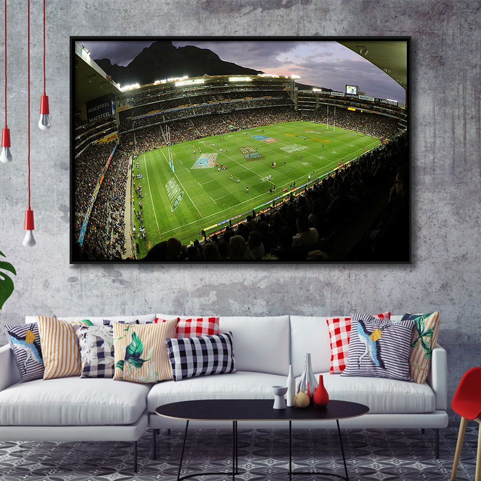 Newlands Rugby Stadium, Stadium Canvas, Sport Art, Gift for him, Framed Canvas Prints Wall Art Decor, Framed Picture