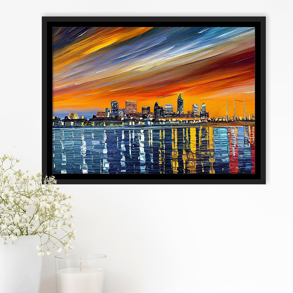 Newark Watercolor Newark New Jersey, Sport Art Prints Fan Gift, Framed Canvas Prints Wall Art Decor