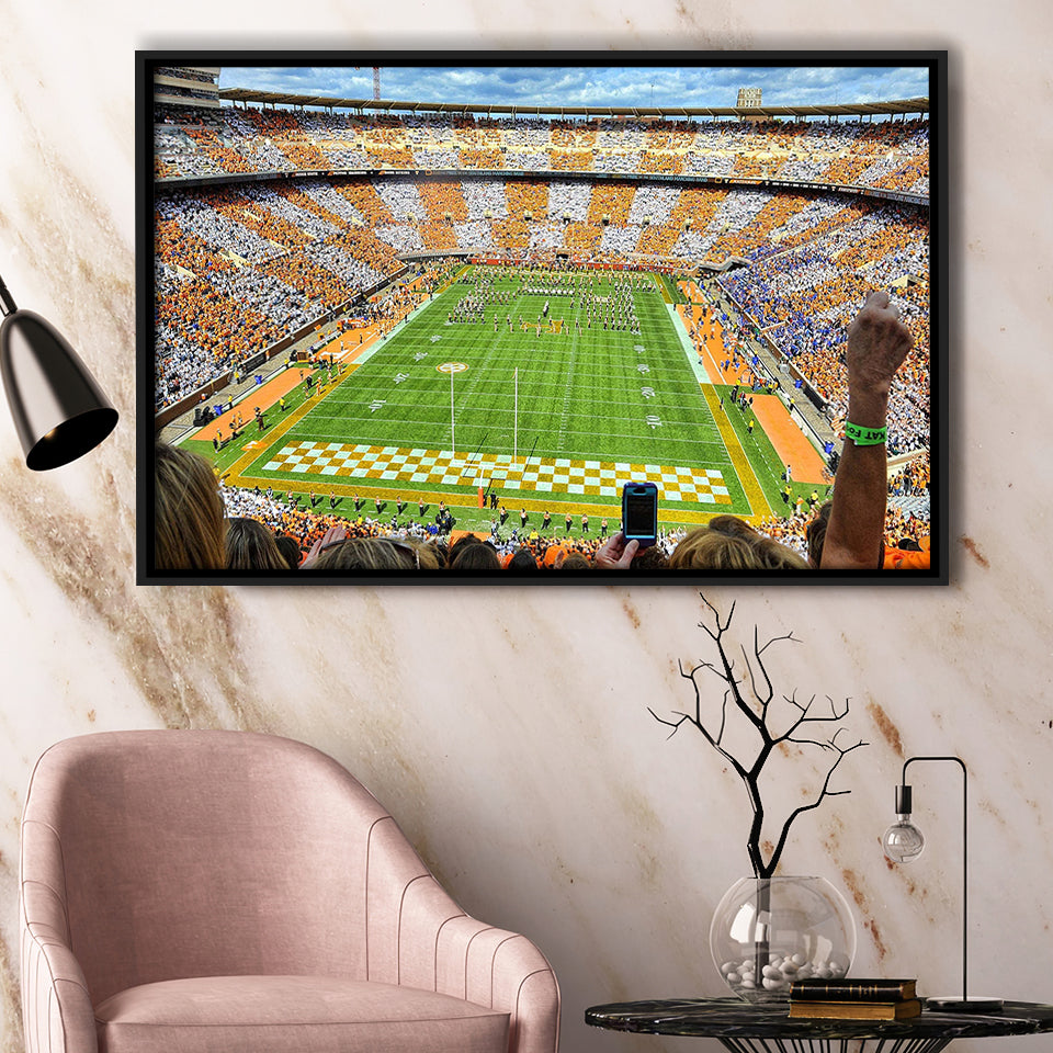 Neyland Stadium Framed Canvas Prints Tennessee Volunteers Wall Art American,Sport Stadium Art Prints, Fan Gift