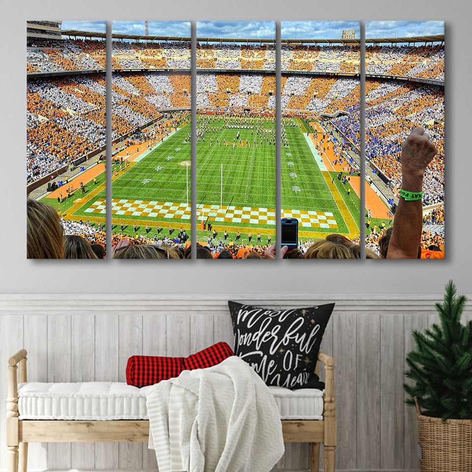 Neyland Stadium Canvas Prints Tennessee Volunteers Wall Art American,Multi Panels B,Sport Stadium Art Prints, Fan Gift