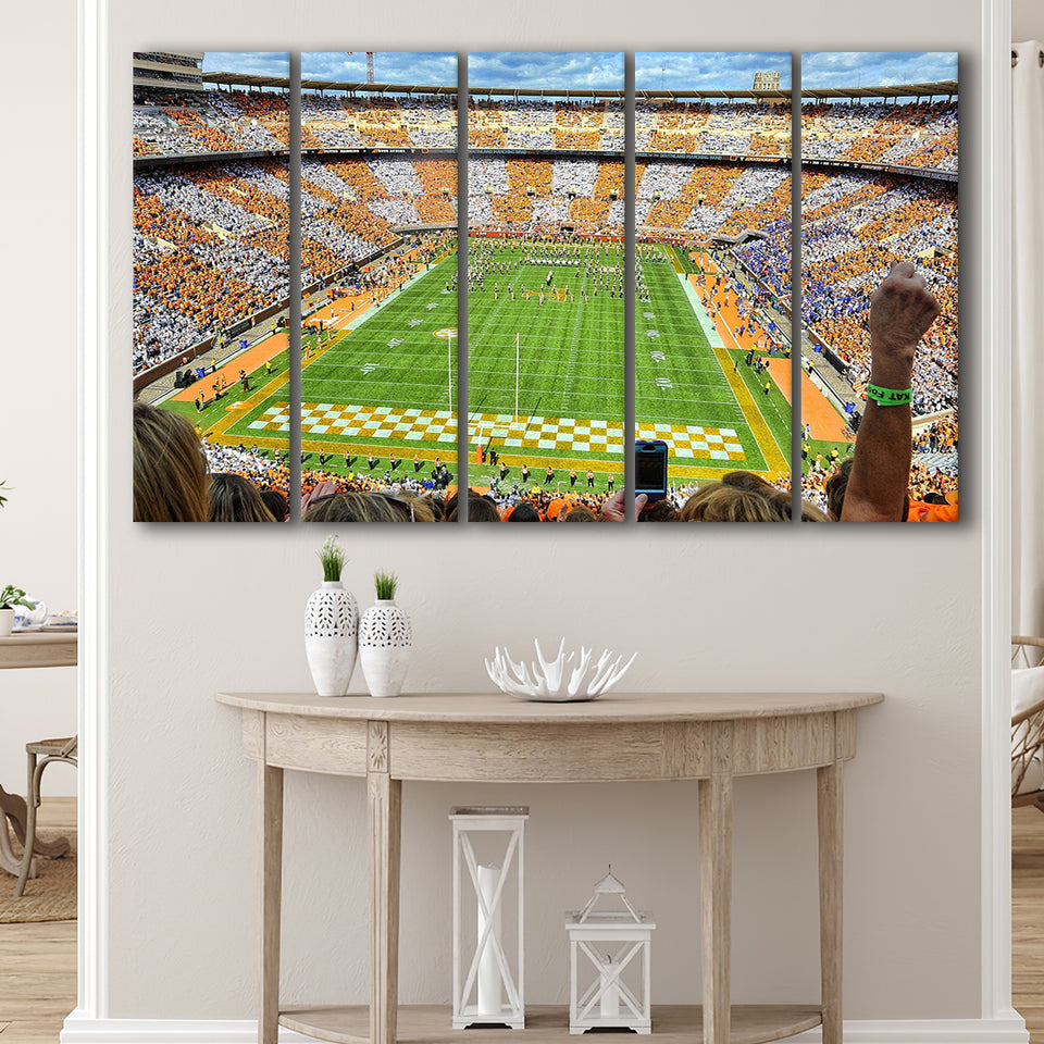Neyland Stadium Canvas Prints Tennessee Volunteers Wall Art American,Multi Panels B,Sport Stadium Art Prints, Fan Gift