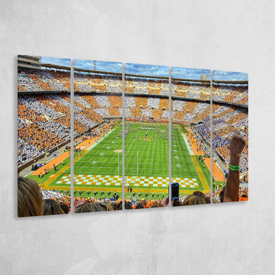 Neyland Stadium Canvas Prints Tennessee Volunteers Wall Art American,Multi Panels B,Sport Stadium Art Prints, Fan Gift