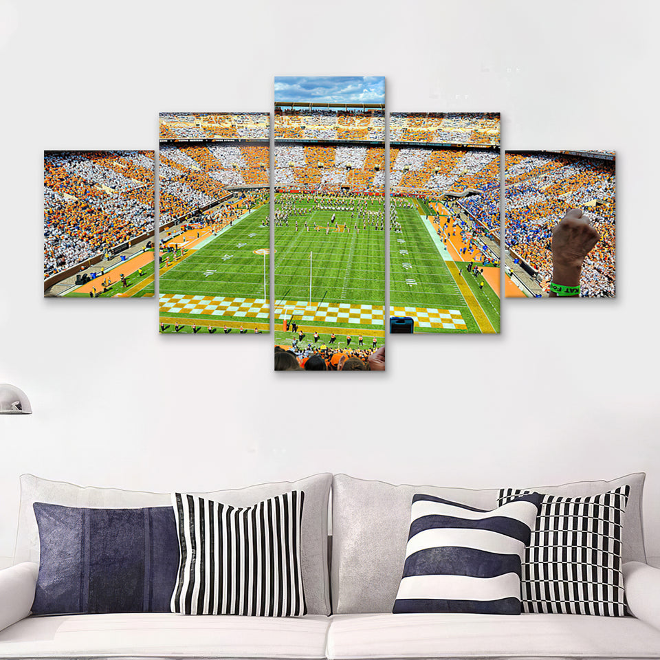 Neyland Stadium 5 Pieces Canvas Prints Wall Art - Painting Canvas, Multi Panel, Wall Decor, Canvas Art