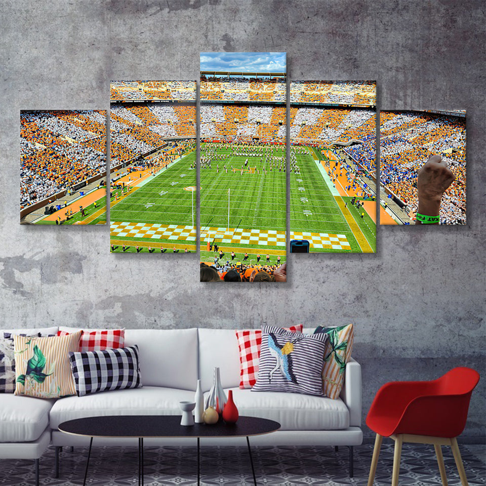 Neyland Stadium 5 Pieces Canvas Prints Wall Art - Painting Canvas, Multi Panel, Wall Decor, Canvas Art