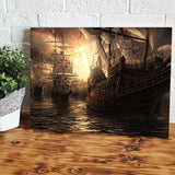 Pirate Ship Ocean Canvas Wall Art - Canvas Prints, Prints For Sale, Painting Canvas,Canvas On Sale