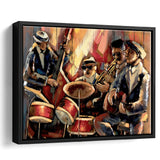 Music wall art Jazz Club Musical instruments Painting Framed Canvas Prints Wall Art - Painting Prints, Wall Decor, Floating Frame