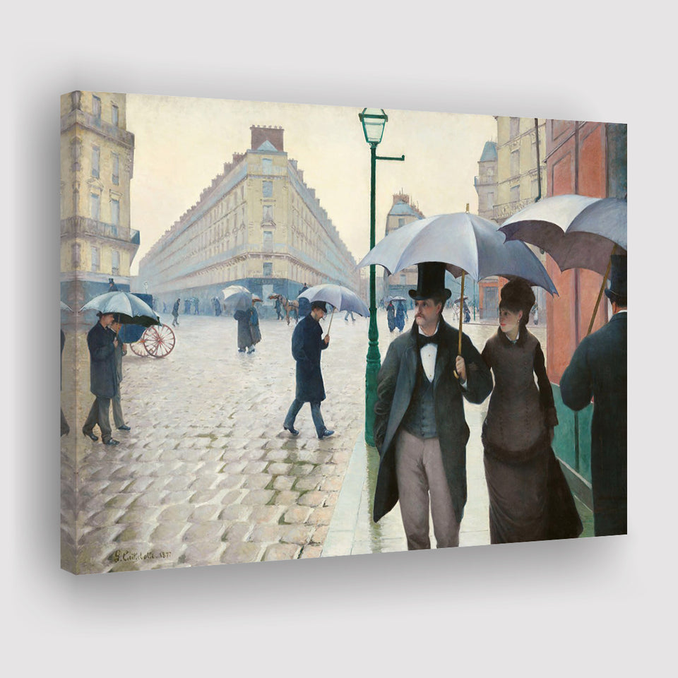 Paris Street A Rainy Day Canvas Wall Art - Canvas Prints, Prints for Sale, Canvas Painting, Canvas On Sale
