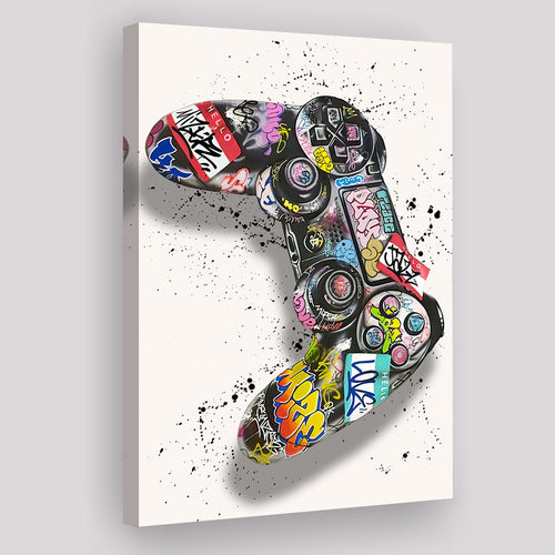 Game Controller Graffiti Canvas Prints Wall Art - Painting Canvas, Home Wall Decor, For Sale, Painting Prints