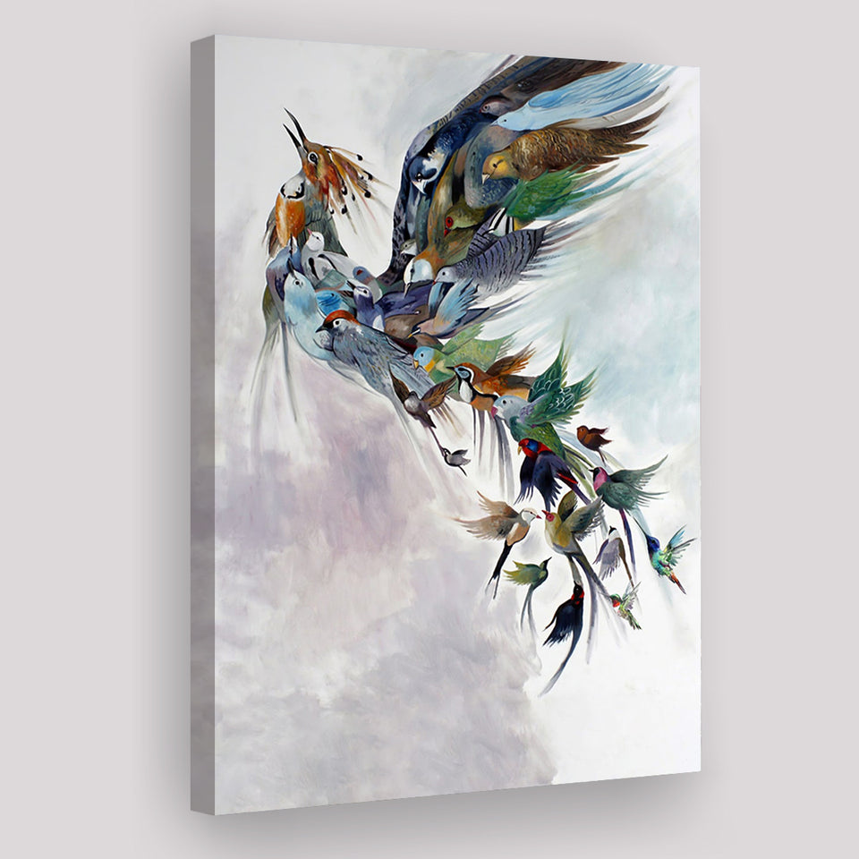 Phoenix Colorful Painting Oil Canvas Prints Wall Art - Painting Canvas –  UnixCanvas