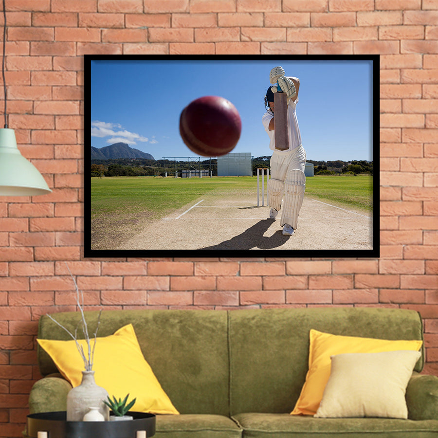 Nice Game Cricket, Stadium Canvas, Sport Art, Gift for him, Framed Art Prints Wall Art Decor, Framed Picture