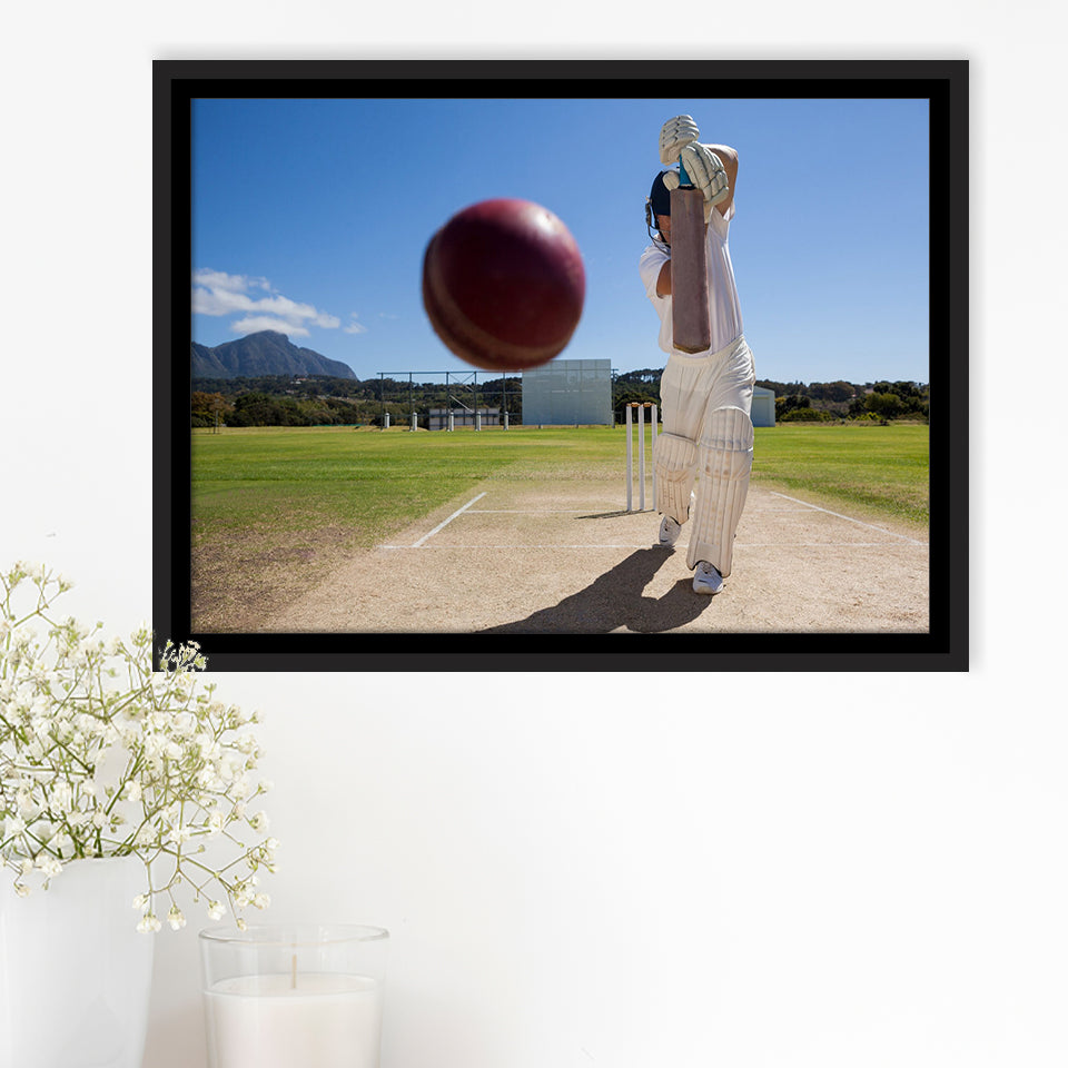 Nice Game Cricket, Stadium Canvas, Sport Art, Gift for him, Framed Canvas Prints Wall Art Decor, Framed Picture