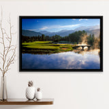 Nicklaus North Golf Club Hole 03 & 12, Whistler, Bc Canada, Golf Art Print, Framed Canvas Prints Wall Art Decor, Floating Frame