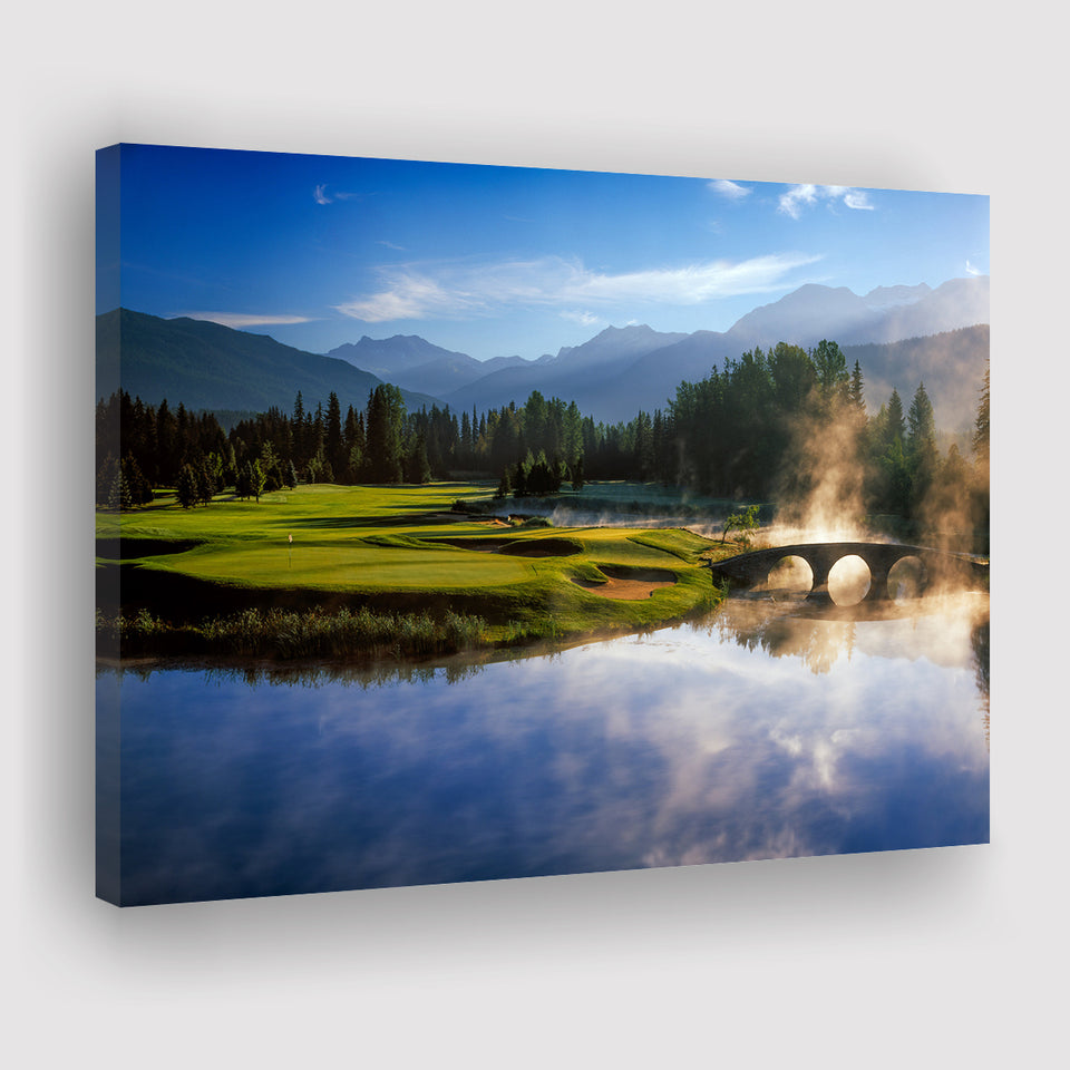 Nicklaus North Golf Club Hole 03 & 12, Whistler, Bc Canada, Golf Art Print, Golf Lover, Canvas Prints Wall Art Decor