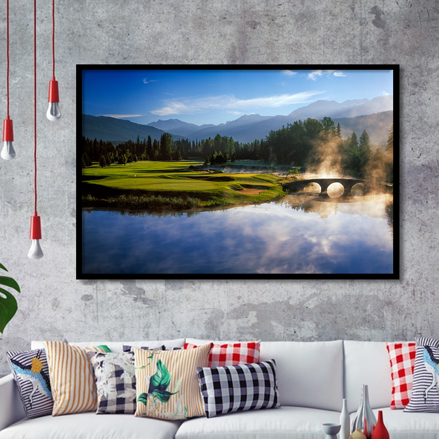 Nicklaus North Golf Club Hole 03 & 12, Whistler, Bc Canada, Golf Sport Print, Golf Lover, Framed Art Prints Home Decor