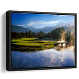 Nicklaus North Golf Club Hole 03 & 12, Whistler, Bc Canada, Golf Art Print, Framed Canvas Prints Wall Art Decor, Floating Frame