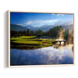 Nicklaus North Golf Club Hole 03 & 12, Whistler, Bc Canada, Golf Art Print, Framed Canvas Prints Wall Art Decor, Floating Frame