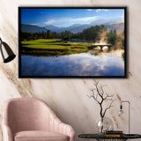 Nicklaus North Golf Club Hole 03 & 12, Whistler, Bc Canada, Golf Art Print, Framed Canvas Prints Wall Art Decor, Floating Frame