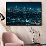 Night City Framed Canvas Prints Wall Art Decor, Framed Picture, Floating Frame