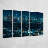 Night City 5 Piece B Canvas Prints Wall Art, Multi Panels,Large Canvas