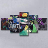 Night Fishing At Antibes, Pablo Picasso Wall Art 5 Panels, Canvas Prints Wall Art Decor, Large Canvas Art