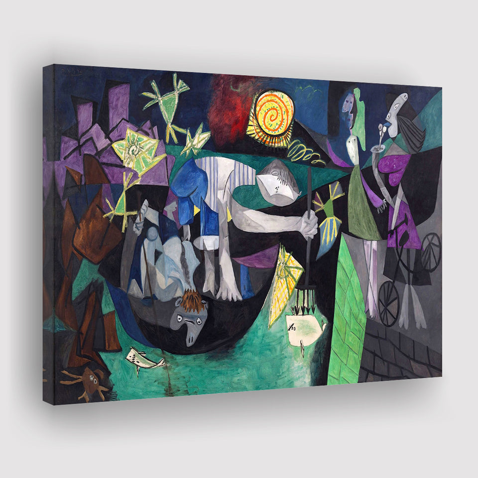 Night Fishing At Antibes, Pablo Picasso Wall Art Canvas Prints